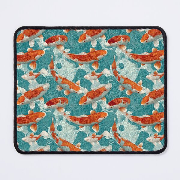Item preview, Koi fish and water waves – seamless pattern designed and sold by Meiersbeste.