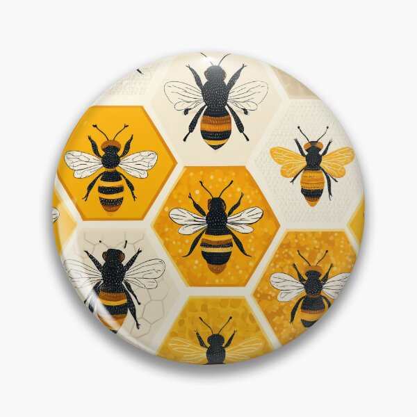 Item preview, Bees and honeycombs – seamless pattern design designed and sold by Meiersbeste.
