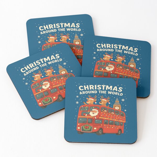 Item preview, Santa’s London Bus – Christmas Around the World Tour designed and sold by Globalcitytees.