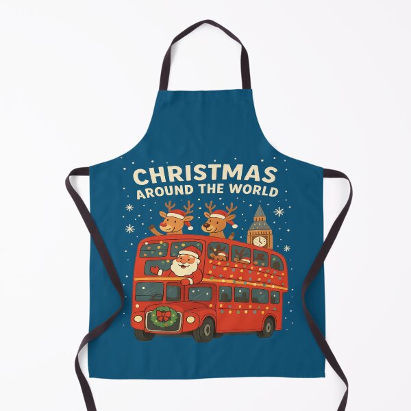 Item preview, Santa’s London Bus – Christmas Around the World Tour designed and sold by Globalcitytees.