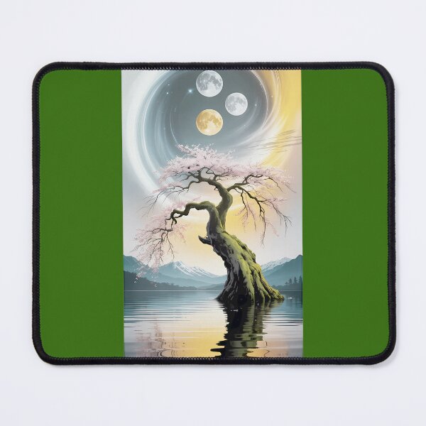 Item preview, Cosmic Cherry Blossom Tree Triple Moons designed and sold by MatthewpeShopus.