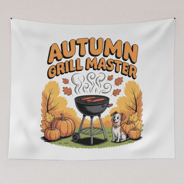 Item preview, Fun Fall Cookout with Pumpkins and Faithful Dog designed and sold by SplashTastic.