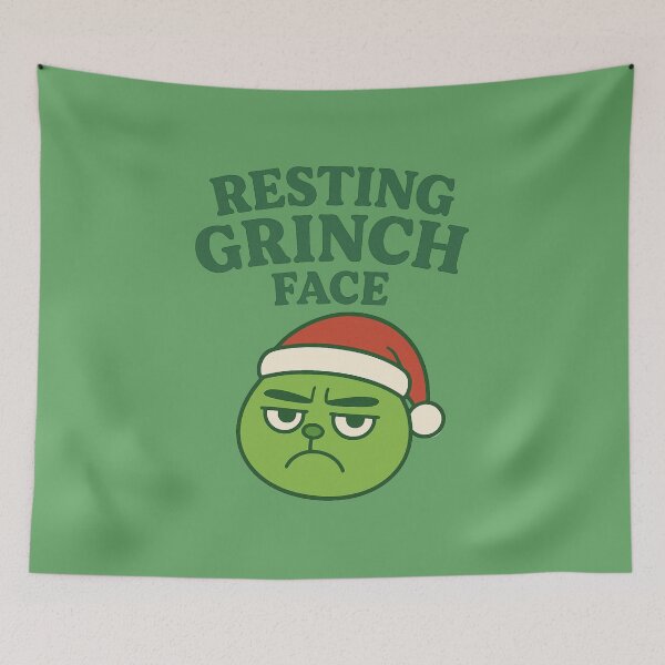 Item preview, Resting Grinch Face – Funny Christmas Pun designed and sold by BloomKind.