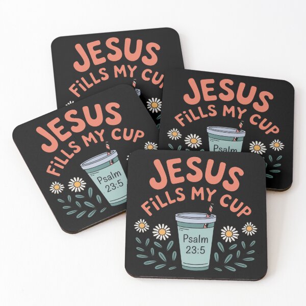 Item preview, Jesus Fills My Cup Psalm 23:5 Christian Bible Verse Cute Shirt designed and sold by Goodthreadz.