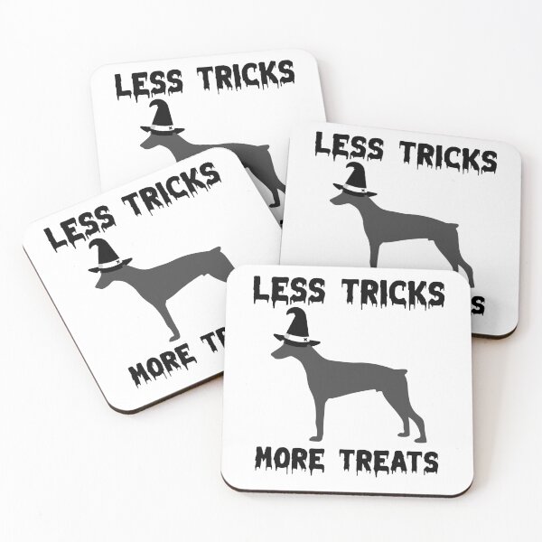 Item preview, Less Tricks More Treats – Dobermann Cute Halloween Dog designed and sold by Hintotees.