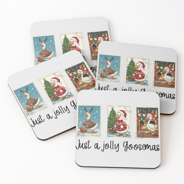 Item preview, Just a jolly goose-mas - Funny Christmas goose postage stamp designed and sold by Youngkev-arts.