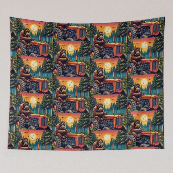 Item preview, cute orangutan tractor riding designed and sold by Dogandesighn.