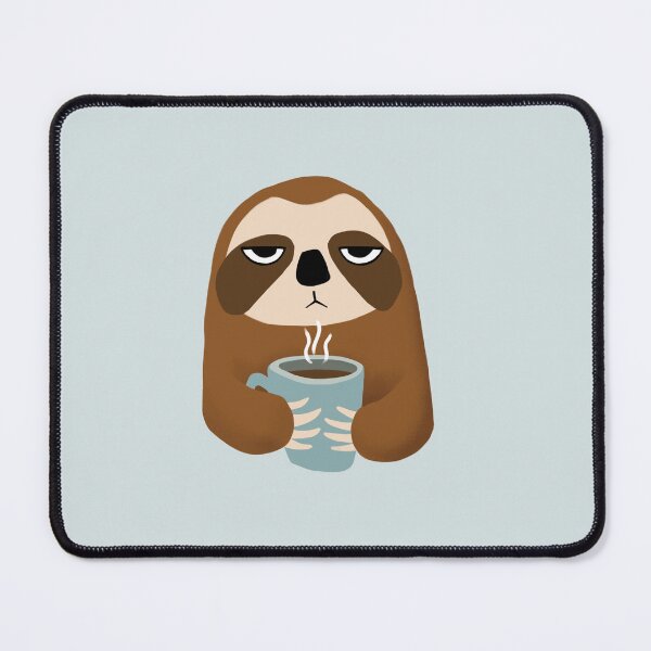 Item preview, Lazy, not early riser and his mug of coffee designed and sold by camivi.