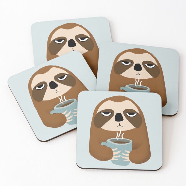 Item preview, Lazy, not early riser and his mug of coffee designed and sold by camivi.