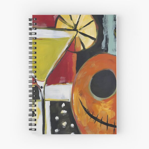Item preview, Raise a Halloween Toast with Smiling Jack-o-Lantern Cocktail and Playful Geometric Designs designed and sold by OlfactoART Studio.
