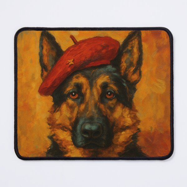 Item preview, Quirky German Shepherd Dog Portrait Painting designed and sold by Flying Doggo.