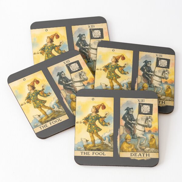 Item preview, The Fool & Death Tarot Cards | Classic Watercolor Dual Design designed and sold by AMAOZ.