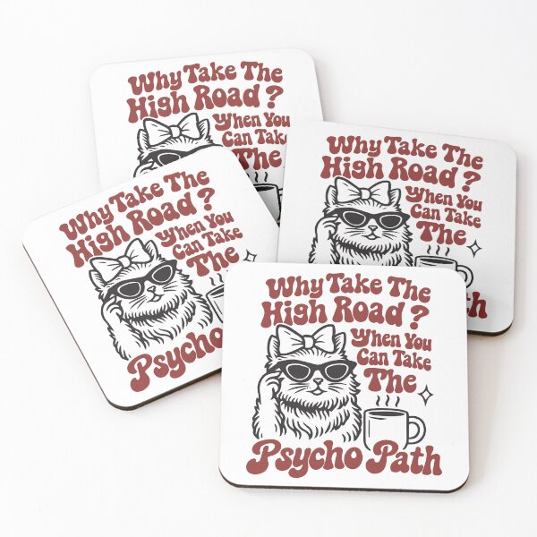 Item preview, Take the Psycho Path Funny Cat Pun designed and sold by BrownHorse90s.