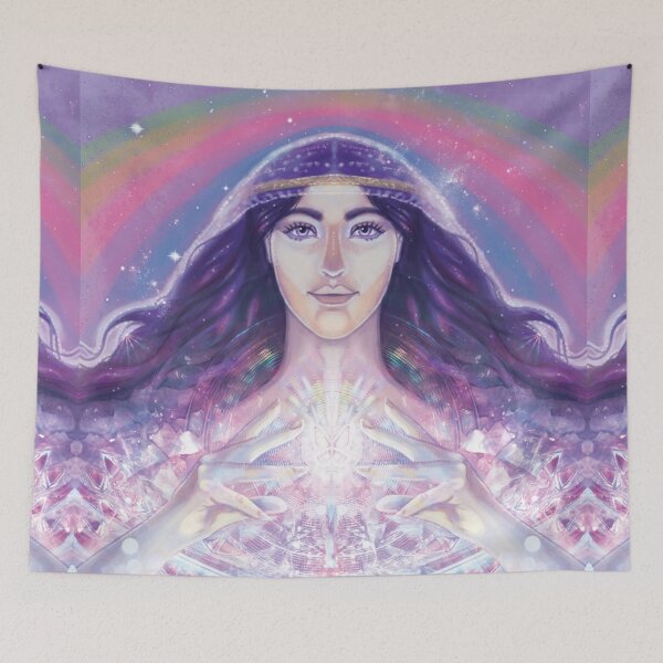 Item preview, Archangel Amethyst, Beautiful Angel Art, Spiritual Art, Purple Angel Art, Crystal Angel Art designed and sold by Jezhawk.