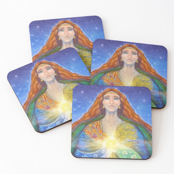 Item preview, Brigid, Celtic Goddess Art, Brigid Goddess Art, Celtic Cross Art, Celtic Spirituality Art designed and sold by Jezhawk.