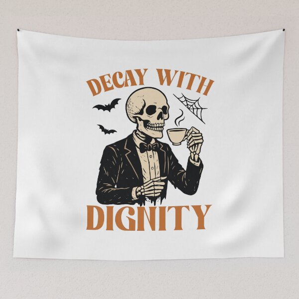 Item preview, Elegant Skeleton Decay With Dignity Halloween Design designed and sold by CrypticSips.