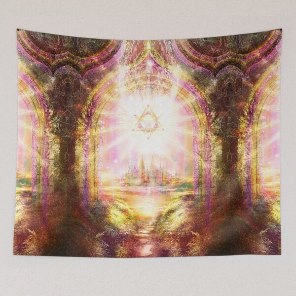 Item preview, Temple of the Higher Heart, Heart Chakra Art, Higher Heart Connection, High Vibration Art, Heart Healing designed and sold by Jezhawk.
