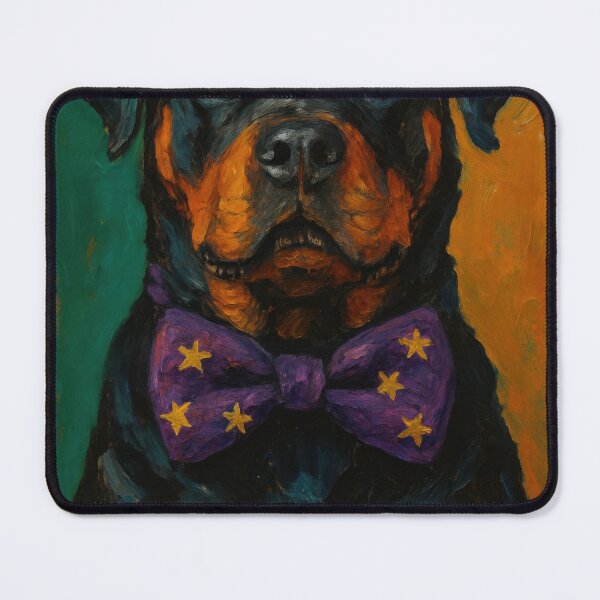 Item preview, Bold Rottweiler Dog Portrait Painting designed and sold by Flying Doggo.