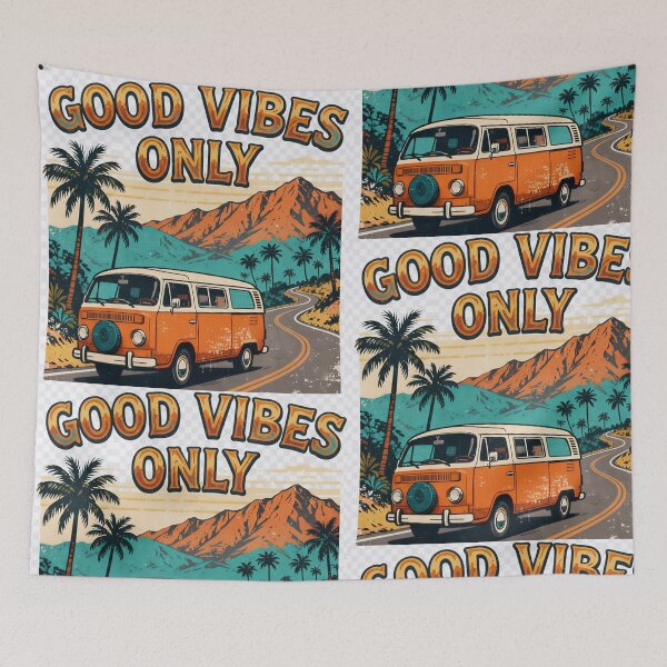 Item preview, Good Vibes Only Retro Van designed and sold by INNER WINNER YOU.