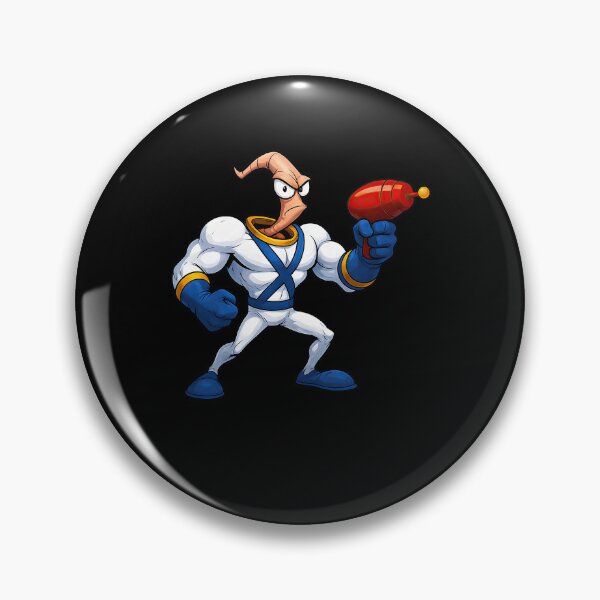 Item preview, Earthworm Jim Â€“ Retro Amiga, Sega Mega Drive, DOS PC Platform Game Character Art designed and sold by ShopPointLessM.