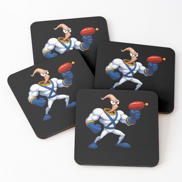 Item preview, Earthworm Jim Â€“ Retro Amiga, Sega Mega Drive, DOS PC Platform Game Character Art designed and sold by ShopPointLessM.