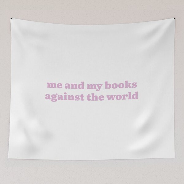 Item preview, me and my books against the world (pink lavender version) designed and sold by Hi-kari.