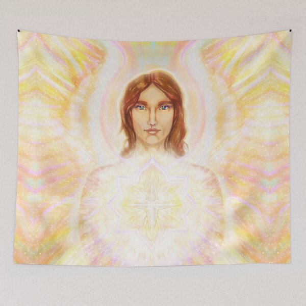 Item preview, Archangel Chamuel - Beautiful Archangel Painting, Intuitive Art Angelic Painting, Angelic Art, Archangel Art designed and sold by Jezhawk.