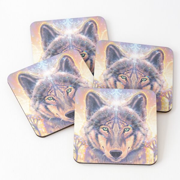 Item preview, Wolf Moon - Beautiful Wolf Art, Full Moon Wolf, Lunar Cycle Art, Magical Wolf designed and sold by Jezhawk.