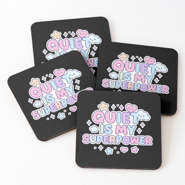 Item preview, Quiet is My Superpower – Kawaii Y2K Pastel Quote Design designed and sold by Dragonfly-10.
