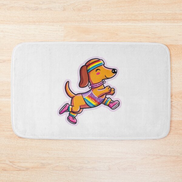 Item preview, Retro Aerobics Dachshund | 80s Workout Dog Sticker designed and sold by Clawffirmations.