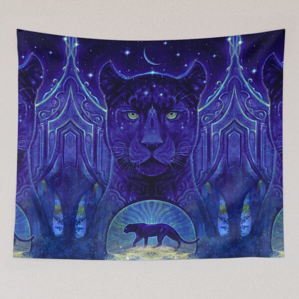 Item preview, The Queen of the Night, Beautiful Black Panther Art work, Mystical Black Jaguar Art designed and sold by Jezhawk.