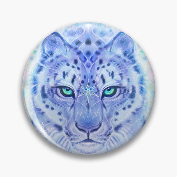 Item preview, The Snow Queen - Beautiful Snow Leopard surrounded by Snow Flakes designed and sold by Jezhawk.