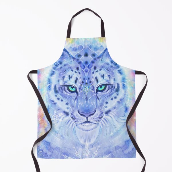 Item preview, The Snow Queen - Beautiful Snow Leopard surrounded by Snow Flakes designed and sold by Jezhawk.