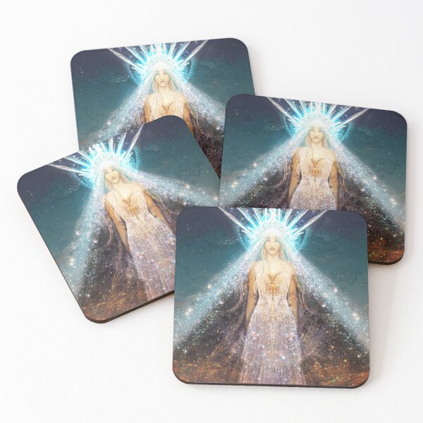 Item preview, Goddess of Night - Nyx - Night Goddess Art, Star Goddess Art designed and sold by Jezhawk.