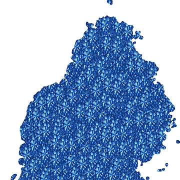 Artwork thumbnail, Blue Rhinestone Mauritius by TheIconSmith