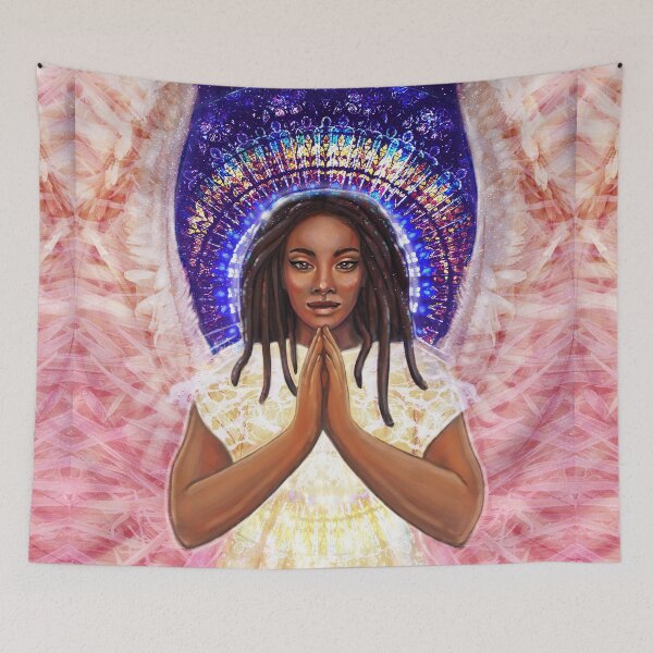 Item preview, Guardian Angel Art, Beautiful Guardian Angel, Divine Protection, Spiritual Art, Angelic Art designed and sold by Jezhawk.