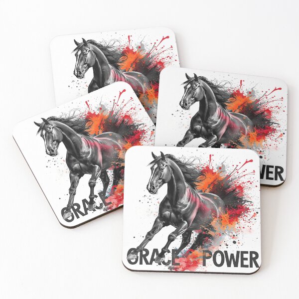 Item preview, Friesian in a Watercolor Splash with Text designed and sold by Friesian-Fan-S.