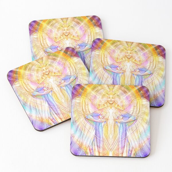 Item preview, It's a Feeling - Joyful Angelic Art, Guardian Angel Art, Archangel Art, Rainbow Angel Art designed and sold by Jezhawk.