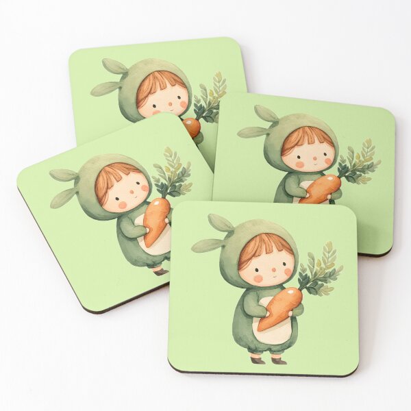 Item preview, Cute Bunny Kid Carrot Illustration designed and sold by K@raksnalee.