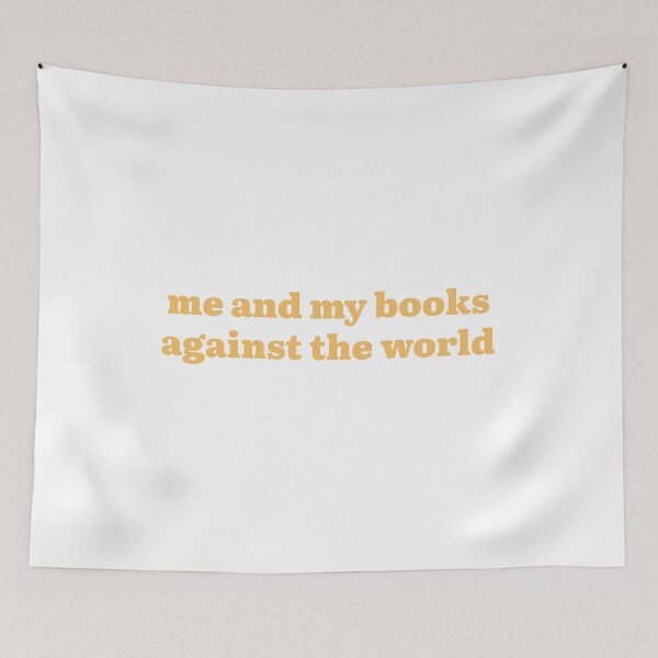 Item preview, me and my books against the world (harvest gold yellow version) designed and sold by Hi-kari.
