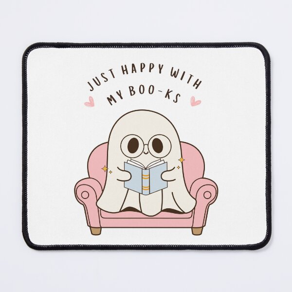 Item preview, Cute Happy Reading Ghost funny Books quote designed and sold by AestHenni17.
