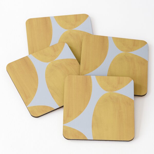Item preview, Mustard shape on dusty blue designed and sold by WhalesWay.