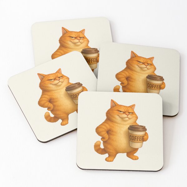Item preview, Orange Cat Barista Holding Coffee designed and sold by memememescat.