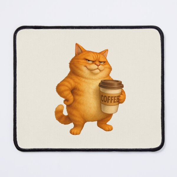 Item preview, Orange Cat Barista Holding Coffee designed and sold by memememescat.