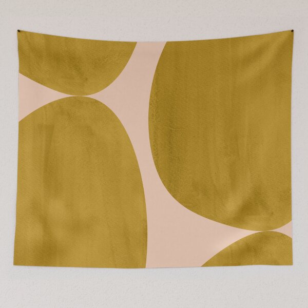 Item preview, Mustard shape on pink designed and sold by WhalesWay.