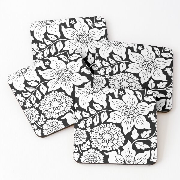 Artikelvorschau, Blumen in schwarz und weiß entworfen und verkauft von Design4uStudio.