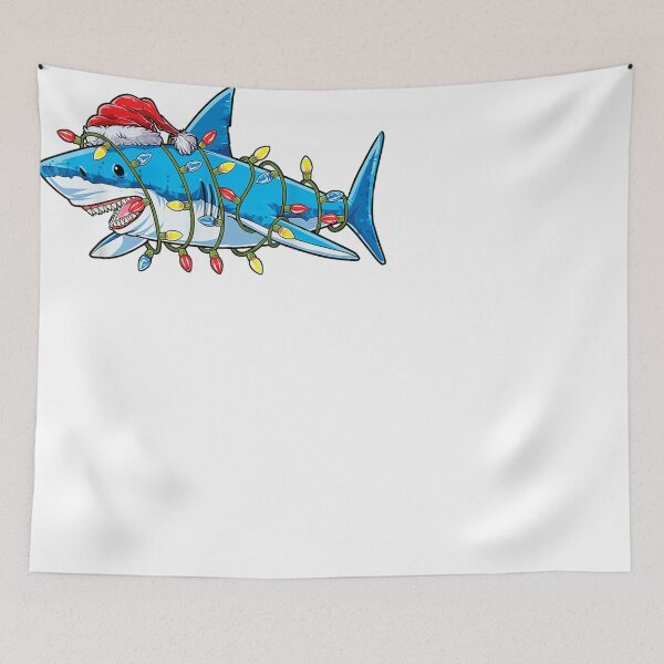 Item preview, Santa Shark Christmas Lights Sharkmas Tree Xmas Funny Xmas Women Santas designed and sold by JosueGon.