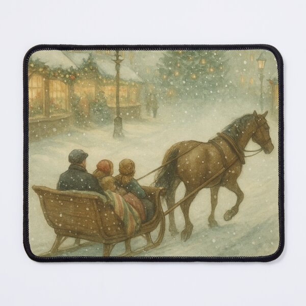 Item preview, Christmas village Sleigh Ride Through the Snow designed and sold by Meandmyshop.