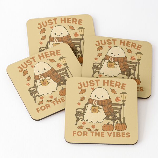 Item preview, Just here for the autumn cozy vibes -Cute boo designed and sold by Artistusha.