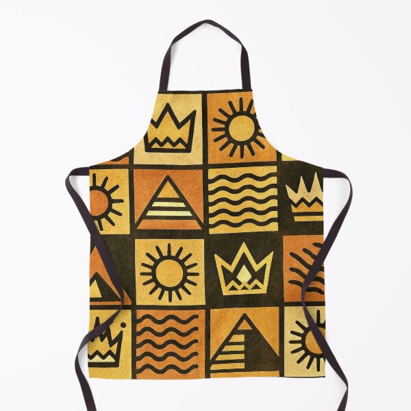 Item preview, Nubian Crown Motifs - Ancient Nile Royalty Pattern designed and sold by Myra365Art.